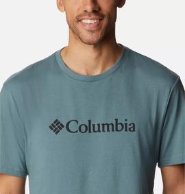 Camiseta Columbia Basic Logo Azul Hombre