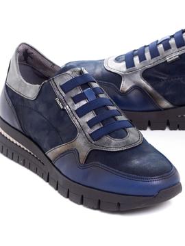 Zapato Fluchos F1623 Azul Para Mujer