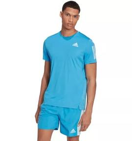 Camiseta Adidas Run Azul Hombre