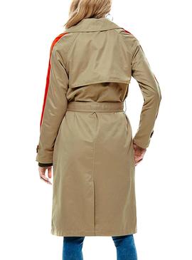 Trench Only Sabella Long Tostado Mujer