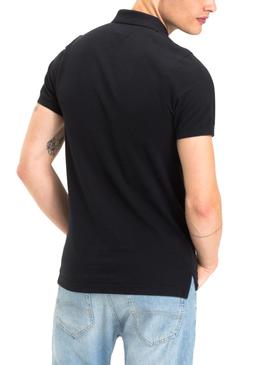 Polo Tommy Jeans Fine Negro Hombre
