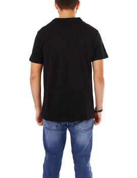 Camiseta negra manga corta Losan urban denim para hombre