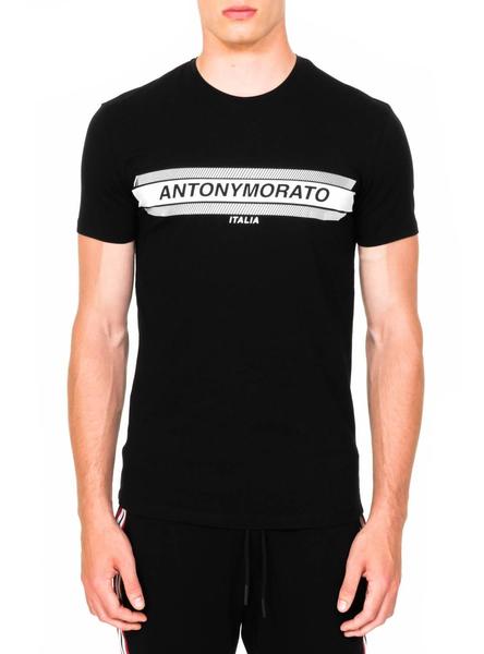 starved register Cause Camiseta Antony Morato Logo Negro Para Hombre