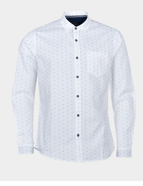 Gallery camisa blanco detalles slim fit tiffosi para hombre