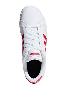Zapatilla Adidas Baseline K Blanco/Rosa