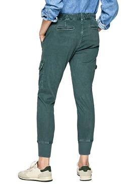 Pantalon Pepe Jeans Crusade Verde para Mujer