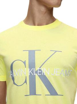 Camiseta Calvin Klein Vegetable Monogram Amarillo