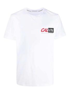 Camiseta Calvin Klein Multiple Logo Blanco Hombre
