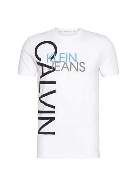 Camiseta Calvin Jeans Vertical Blanco Hombre