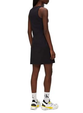 Vestido Calvin Klein Monogram Tank Negro Mujer
