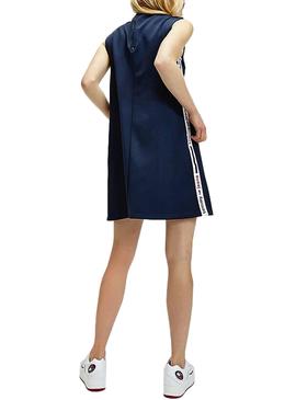 Vestido Tommy Jeans Tape Detail Marino Mujer