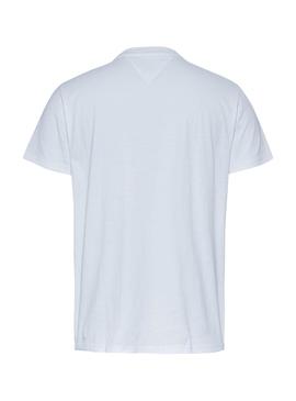 Camiseta Tommy Jeans Vertical Logo Blanco Hombre