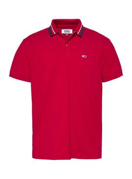 Polo Tommy Jeans Classic Rojo para Hombre