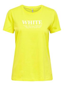 Camiseta Only Lava Amarillo para Mujer