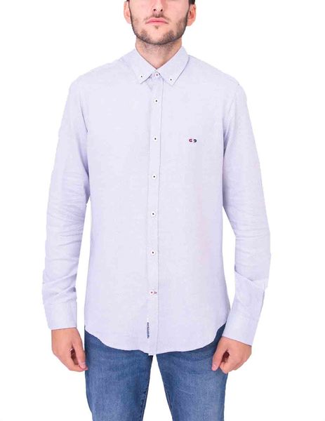 Gallery camisa blanco detalles azul gendive custom fit para hombre  1 