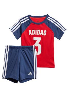 Conjunto Adidas Sport Azul/Rojo Niño