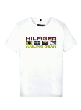 Camiseta Tommy Hilfiger Sailing Blanco para Niño