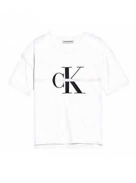 Camiseta Calvin Klein Jeans Monogram Blanco Niña