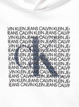Sudadera Calvin Klein Jeans Iridescent Blanco Niña