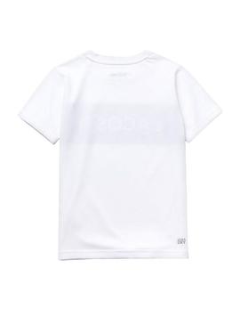 Camiseta Lacoste Geometric Blanco para Niño