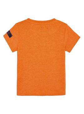 Camiseta Mayoral Car Naranja para Niño