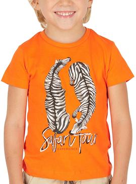 Camiseta Mayoral Safari Naranja para Niño