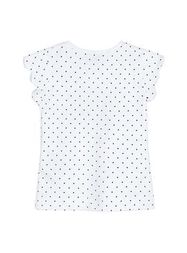 Camiseta Mayoral Topos Blanco para Niña