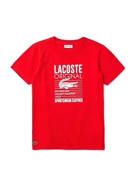 Camiseta Lacoste Sports Rojo para Niño