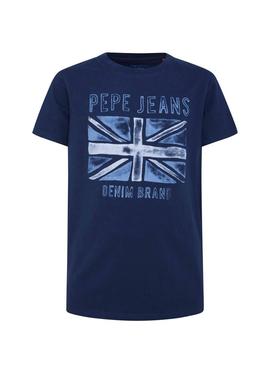 Camiseta Pepe Jeans Anton Azul para Niño