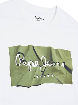 Camiseta Pepe Jeans Raury Verde para Niño