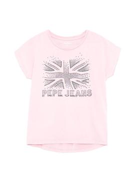 Camiseta Pepe Jeans Maripaz Rosa para Niña