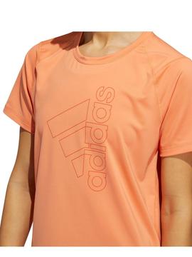 Camiseta Adidas Tech Naranja Mujer