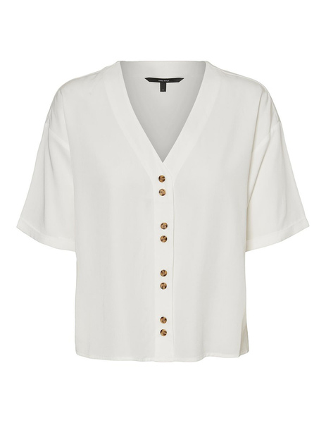 Gallery camisa vero moda hafia blanco manga corta botones para mujer  1 