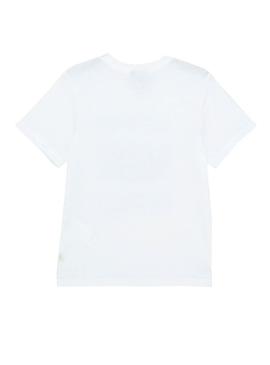 Camiseta G Star Raw Brand Blanco para Niño