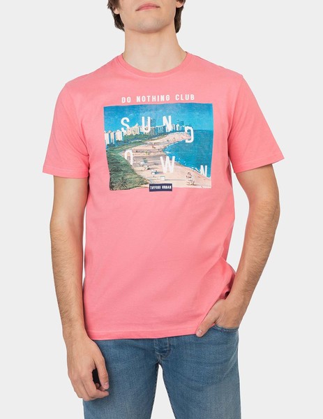 Gallery camiseta rosa manga corta tiffosi mantelo para hombre 1  2 