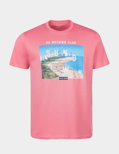 Gallery camiseta rosa manga corta tiffosi mantelo para hombre 1  1 