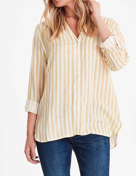 Camisa listas amarillo Byoung Byfabianne para mujer