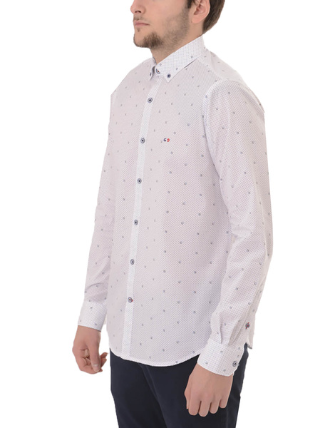 Gallery camisa blanca detalles estrella manga larga gendive para hombre  4 