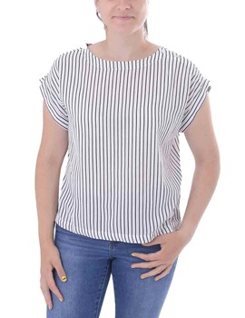 Thumb camiseta vero moda blanco  manga sisa listas heli para mujer  1 