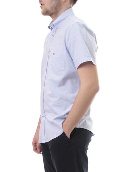 Camisa Gendive mc. bolsillo botón cuello azul