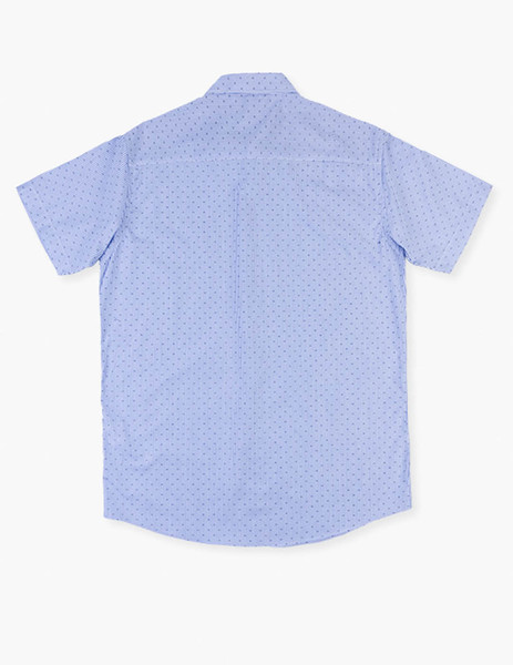 Gallery camisa casual azul listas manga corta losan para hombre  2 
